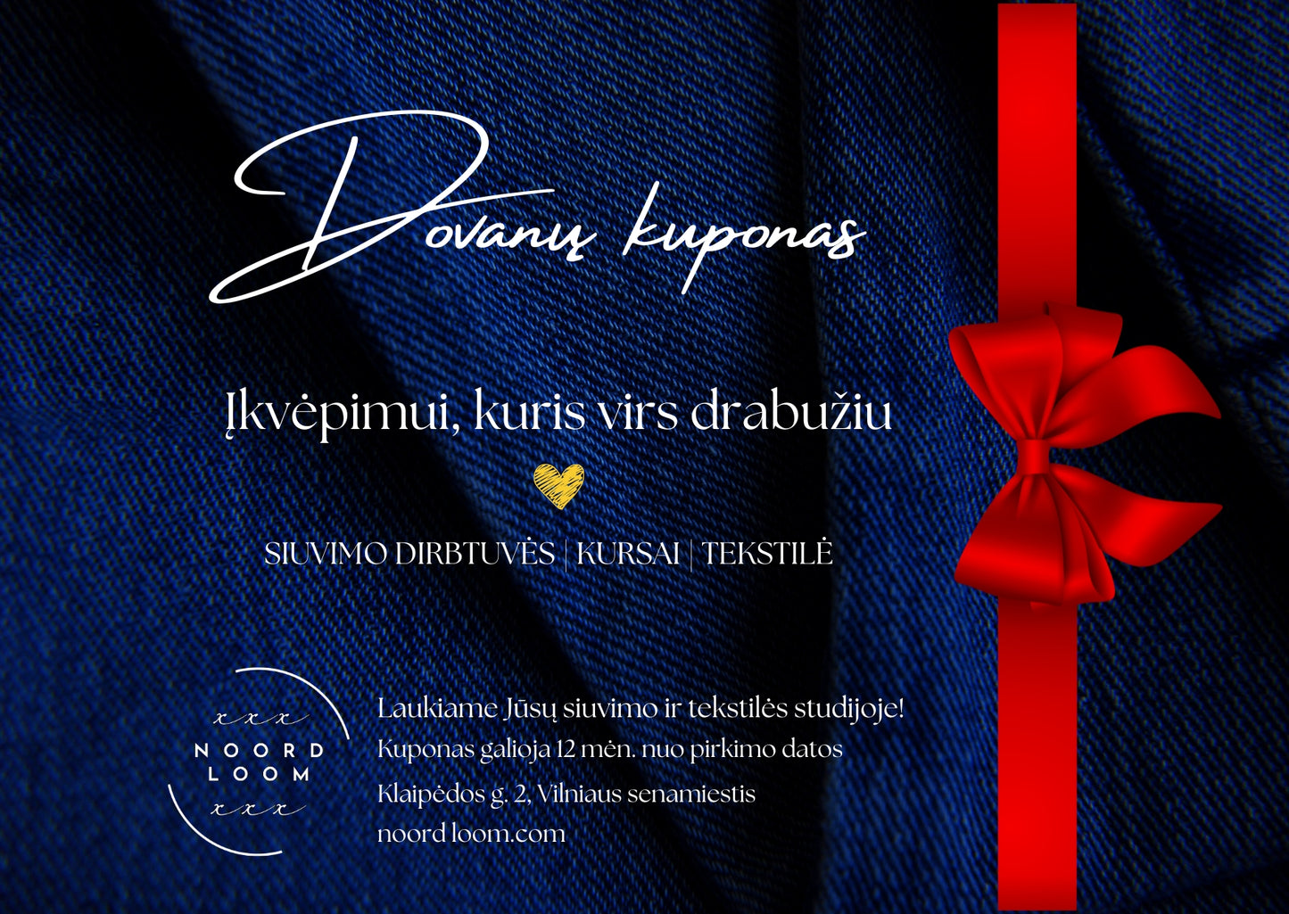 NOORD LOOM dovanų kuponas